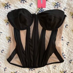 Edikted strapless mesh corset! New with tags size S (Galaxy Cupped Mesh Corset)